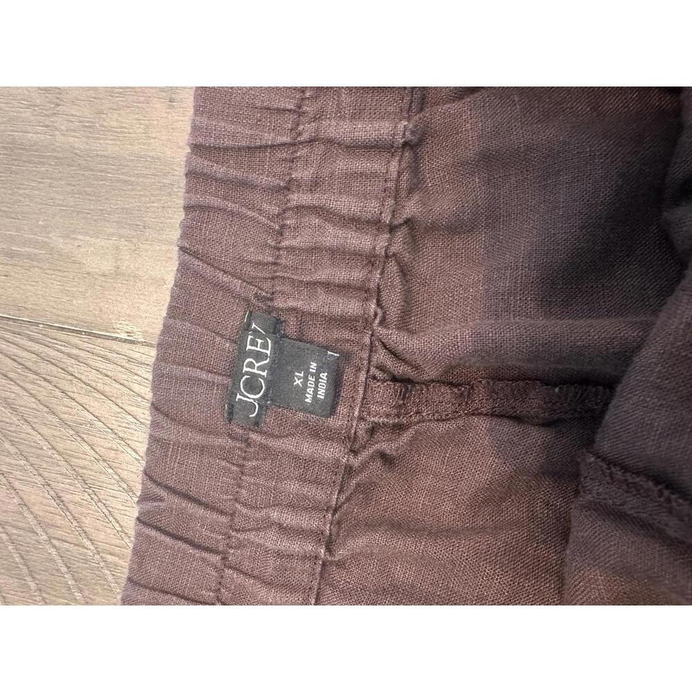 J.Crew 100% Linen Tropez Pull On Shorts 3” in Chocolate Brown Women’s size XL - Picture 7 of 11